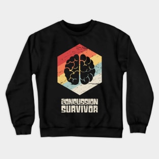 Retro - Get Well Gift Cracked Skull Concussion Crewneck Sweatshirt